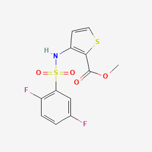 molecular formula C12H9F2NO4S2 B5278824 Methyl 3-{[(2,5-difluorophenyl)sulfonyl]amino}thiophene-2-carboxylate 