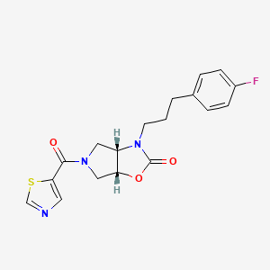 (3aS*,6aR*)-3-[3-(4-fluorophenyl)propyl]-5-(1,3-thiazol-5-ylcarbonyl)hexahydro-2H-pyrrolo[3,4-d][1,3]oxazol-2-one