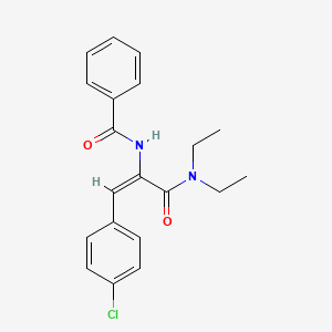 N-{2-(4-chlorophenyl)-1-[(diethylamino)carbonyl]vinyl}benzamide