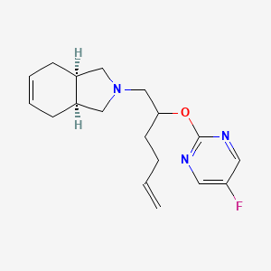 (3aR*,7aS*)-2-{2-[(5-fluoropyrimidin-2-yl)oxy]hex-5-en-1-yl}-2,3,3a,4,7,7a-hexahydro-1H-isoindole