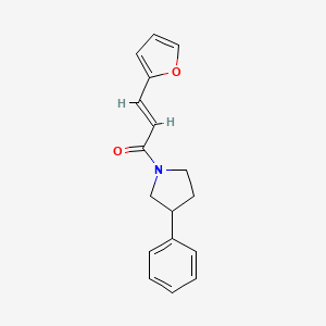 (E)-3-(furan-2-yl)-1-(3-phenylpyrrolidin-1-yl)prop-2-en-1-one