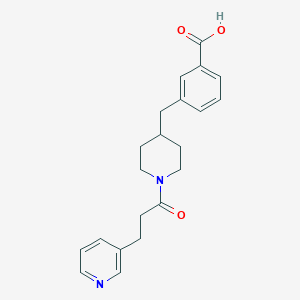 3-({1-[3-(3-pyridinyl)propanoyl]-4-piperidinyl}methyl)benzoic acid