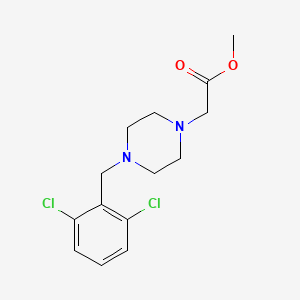 molecular formula C14H18Cl2N2O2 B5278875 METHYL 2-[4-(2,6-DICHLOROBENZYL)PIPERAZINO]ACETATE 