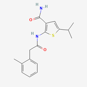 5-ISOPROPYL-2-{[2-(2-METHYLPHENYL)ACETYL]AMINO}-3-THIOPHENECARBOXAMIDE