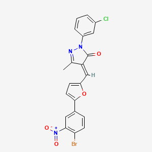 4-{[5-(4-bromo-3-nitrophenyl)-2-furyl]methylene}-2-(3-chlorophenyl)-5-methyl-2,4-dihydro-3H-pyrazol-3-one