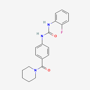 molecular formula C19H20FN3O2 B5278907 N-(2-FLUOROPHENYL)-N'-[4-(PIPERIDINOCARBONYL)PHENYL]UREA 