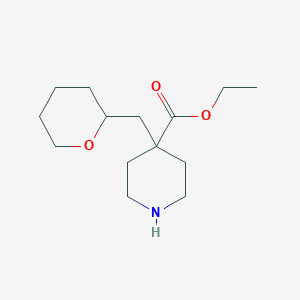 ethyl 4-(tetrahydro-2H-pyran-2-ylmethyl)-4-piperidinecarboxylate hydrochloride