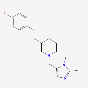 molecular formula C19H26FN3 B5278947 1-[(1,2-dimethyl-1H-imidazol-5-yl)methyl]-3-[2-(4-fluorophenyl)ethyl]piperidine 