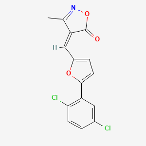 molecular formula C15H9Cl2NO3 B5278954 4-{[5-(2,5-dichlorophenyl)-2-furyl]methylene}-3-methyl-5(4H)-isoxazolone 