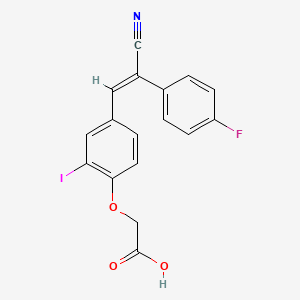 molecular formula C17H11FINO3 B5278961 2-[4-[(E)-2-cyano-2-(4-fluorophenyl)ethenyl]-2-iodophenoxy]acetic acid 