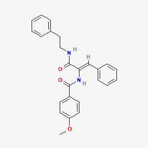 4-methoxy-N-[(Z)-3-oxo-1-phenyl-3-(2-phenylethylamino)prop-1-en-2-yl]benzamide