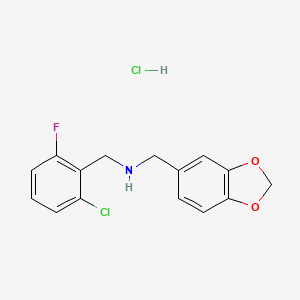 (1,3-benzodioxol-5-ylmethyl)(2-chloro-6-fluorobenzyl)amine hydrochloride