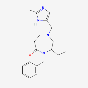 4-benzyl-3-ethyl-1-[(2-methyl-1H-imidazol-4-yl)methyl]-1,4-diazepan-5-one