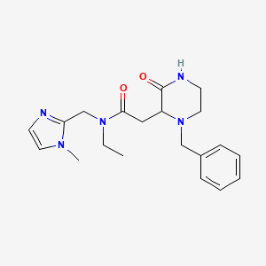 2-(1-benzyl-3-oxo-2-piperazinyl)-N-ethyl-N-[(1-methyl-1H-imidazol-2-yl)methyl]acetamide