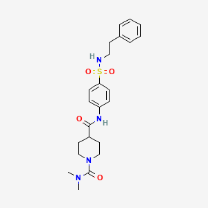 molecular formula C23H30N4O4S B5279002 N,N-DIMETHYL-N-{4-[(PHENETHYLAMINO)SULFONYL]PHENYL}TETRAHYDRO-1,4(2H)-PYRIDINEDICARBOXAMIDE 