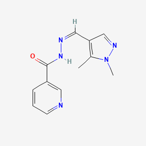 N'-[(1,5-dimethyl-1H-pyrazol-4-yl)methylene]nicotinohydrazide