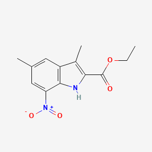 molecular formula C13H14N2O4 B5279024 ethyl 3,5-dimethyl-7-nitro-1H-indole-2-carboxylate 