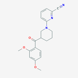 molecular formula C20H21N3O3 B5279051 6-[3-(2,4-dimethoxybenzoyl)piperidin-1-yl]pyridine-2-carbonitrile 