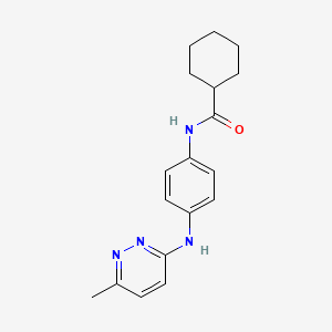 N-{4-[(6-methyl-3-pyridazinyl)amino]phenyl}cyclohexanecarboxamide