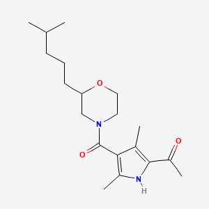 1-(3,5-dimethyl-4-{[2-(4-methylpentyl)-4-morpholinyl]carbonyl}-1H-pyrrol-2-yl)ethanone