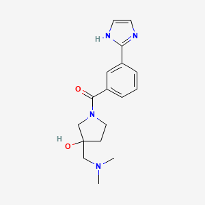 3-[(dimethylamino)methyl]-1-[3-(1H-imidazol-2-yl)benzoyl]-3-pyrrolidinol