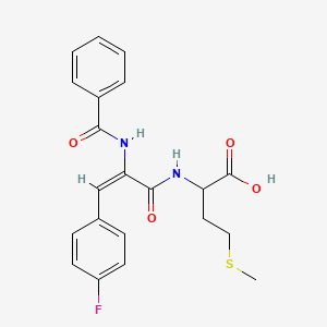 2-[[(E)-2-benzamido-3-(4-fluorophenyl)prop-2-enoyl]amino]-4-methylsulfanylbutanoic acid