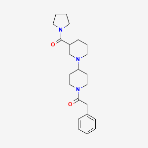 molecular formula C23H33N3O2 B5279107 1'-(phenylacetyl)-3-(pyrrolidin-1-ylcarbonyl)-1,4'-bipiperidine 