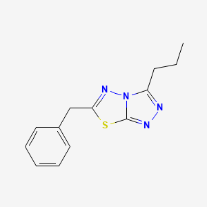 molecular formula C13H14N4S B5279122 6-benzyl-3-propyl[1,2,4]triazolo[3,4-b][1,3,4]thiadiazole 