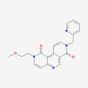 molecular formula C20H18N4O3 B5279124 2-(2-methoxyethyl)-8-(2-pyridylmethyl)pyrido[3,4-c][1,6]naphthyridine-1,7(2H,8H)-dione 