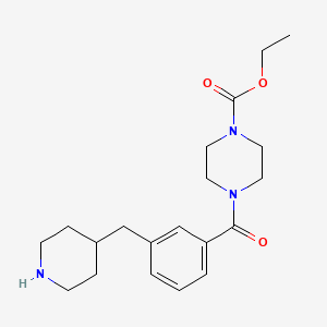 ethyl 4-[3-(4-piperidinylmethyl)benzoyl]-1-piperazinecarboxylate hydrochloride