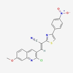 3-(2-chloro-7-methoxy-3-quinolinyl)-2-[4-(4-nitrophenyl)-1,3-thiazol-2-yl]acrylonitrile