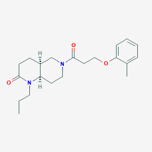 (4aS*,8aR*)-6-[3-(2-methylphenoxy)propanoyl]-1-propyloctahydro-1,6-naphthyridin-2(1H)-one