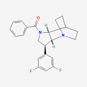 molecular formula C22H22F2N2O B5279166 (2R*,3S*,6R*)-5-benzoyl-3-(3,5-difluorophenyl)-1,5-diazatricyclo[5.2.2.0~2,6~]undecane 