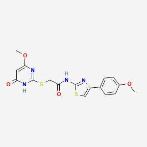 2-[(4-methoxy-6-oxo-1,6-dihydropyrimidin-2-yl)sulfanyl]-N-[4-(4-methoxyphenyl)-1,3-thiazol-2-yl]acetamide