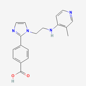 molecular formula C18H18N4O2 B5279188 4-[1-[2-[(3-Methylpyridin-4-yl)amino]ethyl]imidazol-2-yl]benzoic acid 