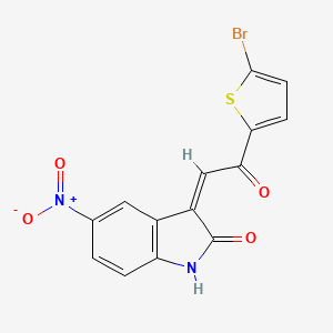 3-[2-(5-bromo-2-thienyl)-2-oxoethylidene]-5-nitro-1,3-dihydro-2H-indol-2-one