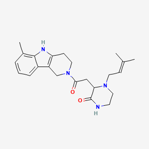 4-(3-methyl-2-buten-1-yl)-3-[2-(6-methyl-1,3,4,5-tetrahydro-2H-pyrido[4,3-b]indol-2-yl)-2-oxoethyl]-2-piperazinone