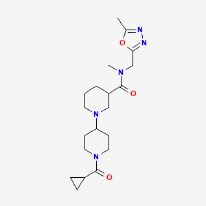 1'-(cyclopropylcarbonyl)-N-methyl-N-[(5-methyl-1,3,4-oxadiazol-2-yl)methyl]-1,4'-bipiperidine-3-carboxamide