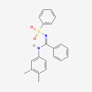 N-(3,4-dimethylphenyl)-N'-(phenylsulfonyl)benzenecarboximidamide