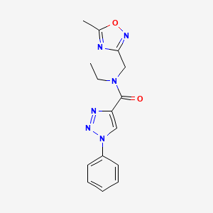 N-ethyl-N-[(5-methyl-1,2,4-oxadiazol-3-yl)methyl]-1-phenyl-1H-1,2,3-triazole-4-carboxamide