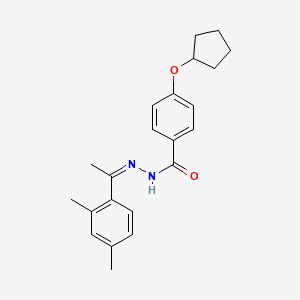 4-(cyclopentyloxy)-N'-[1-(2,4-dimethylphenyl)ethylidene]benzohydrazide