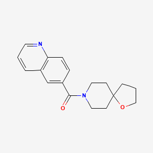 molecular formula C18H20N2O2 B5279260 6-(1-oxa-8-azaspiro[4.5]dec-8-ylcarbonyl)quinoline 