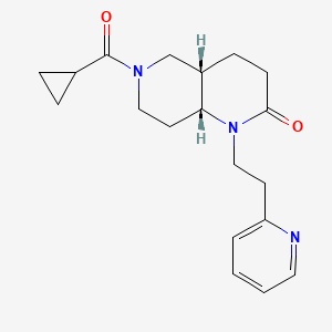 molecular formula C19H25N3O2 B5279261 (4aS*,8aR*)-6-(cyclopropylcarbonyl)-1-(2-pyridin-2-ylethyl)octahydro-1,6-naphthyridin-2(1H)-one 