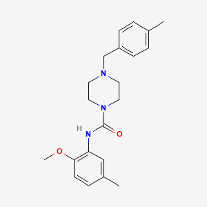 N-(2-methoxy-5-methylphenyl)-4-[(4-methylphenyl)methyl]piperazine-1-carboxamide