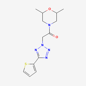 2,6-dimethyl-4-{[5-(2-thienyl)-2H-tetrazol-2-yl]acetyl}morpholine