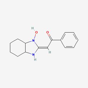 (2Z)-2-(3-hydroxy-3a,4,5,6,7,7a-hexahydro-1H-benzimidazol-2-ylidene)-1-phenylethanone