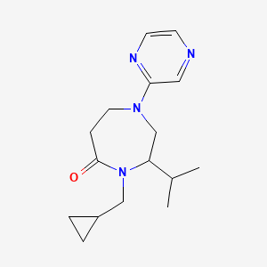 molecular formula C16H24N4O B5279366 4-(cyclopropylmethyl)-3-isopropyl-1-pyrazin-2-yl-1,4-diazepan-5-one 