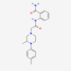 2-({2-[3-METHYL-4-(4-METHYLPHENYL)PIPERAZINO]ACETYL}AMINO)BENZAMIDE