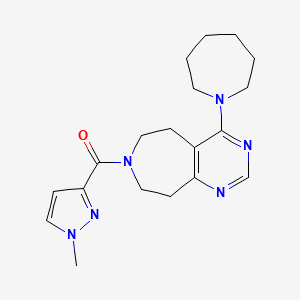 4-azepan-1-yl-7-[(1-methyl-1H-pyrazol-3-yl)carbonyl]-6,7,8,9-tetrahydro-5H-pyrimido[4,5-d]azepine