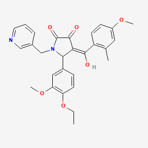 5-(4-ethoxy-3-methoxyphenyl)-3-hydroxy-4-(4-methoxy-2-methylbenzoyl)-1-(3-pyridinylmethyl)-1,5-dihydro-2H-pyrrol-2-one